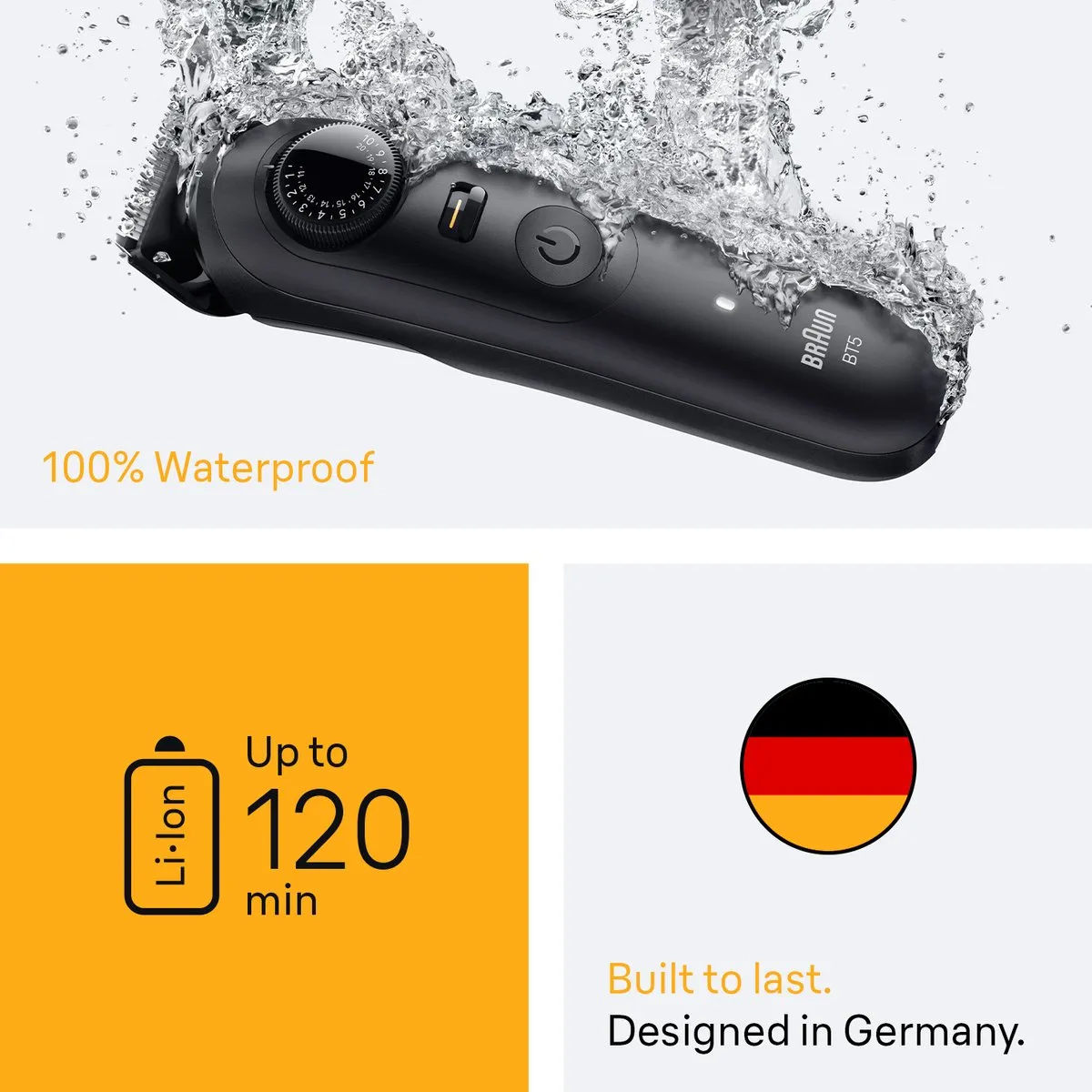 Braun BeardTrimmer 5 BT5500 Baardtrimmer - 20 Lengtegradaties - Zwart