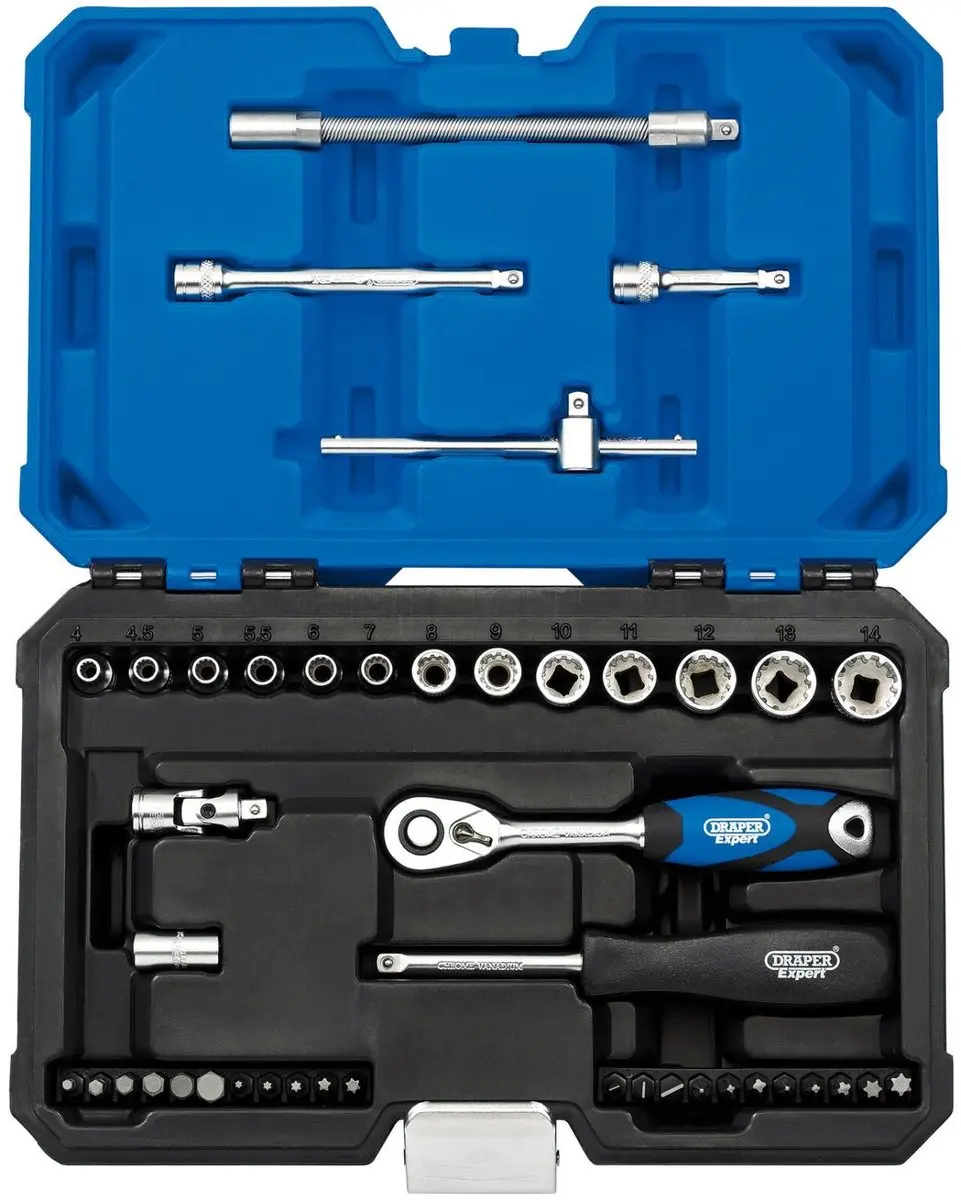 Draper 1/4" Multi-Drive Doppen 43-delig
