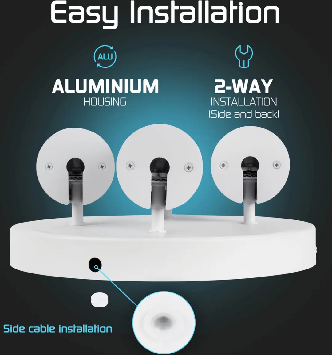 LEDVION SMART LED Plafondspot 4x4.9W RGB+CCT GU10 - Wit