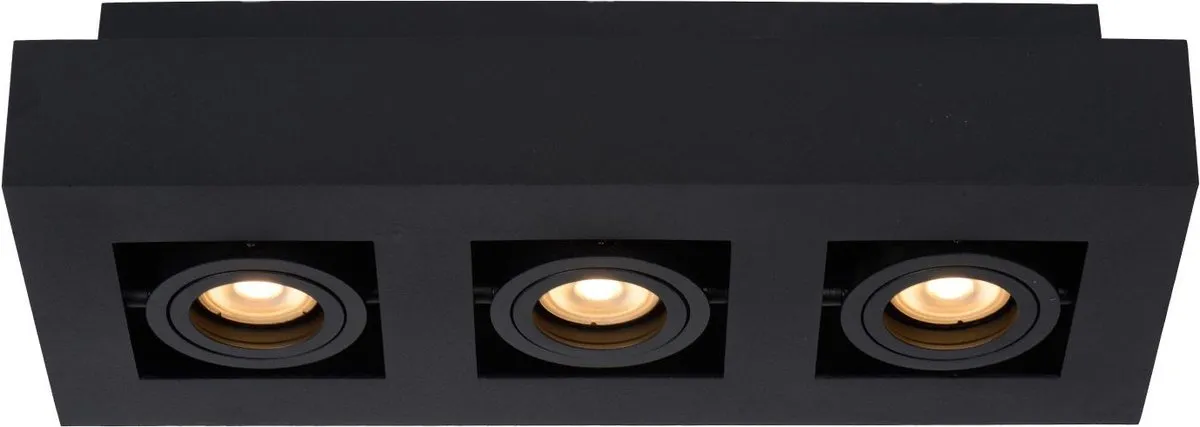 Lucide XIRAX Plafondspot LED Dim-to-Warm 3x5W - Zwart