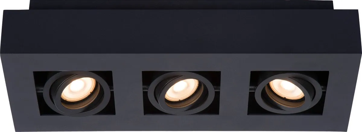 Lucide XIRAX Plafondspot LED Dim-to-Warm 3x5W - Zwart