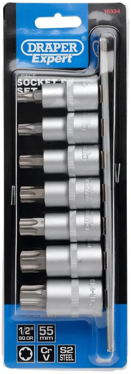 Draper TX-STAR Doppelset 1/2" - 48mm - 7 Stuks