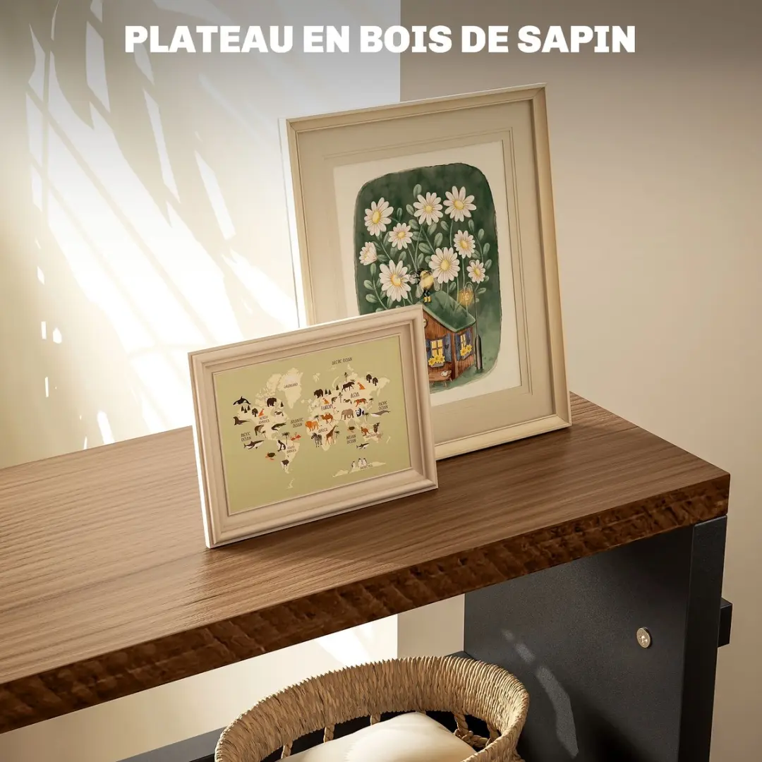Homcom Gereedschapswagen MDF 51,5x13x80cm - Zwart