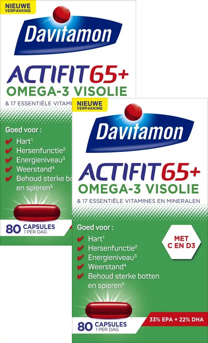 Davitamon Actifit 65+ Omega-3 Visolie