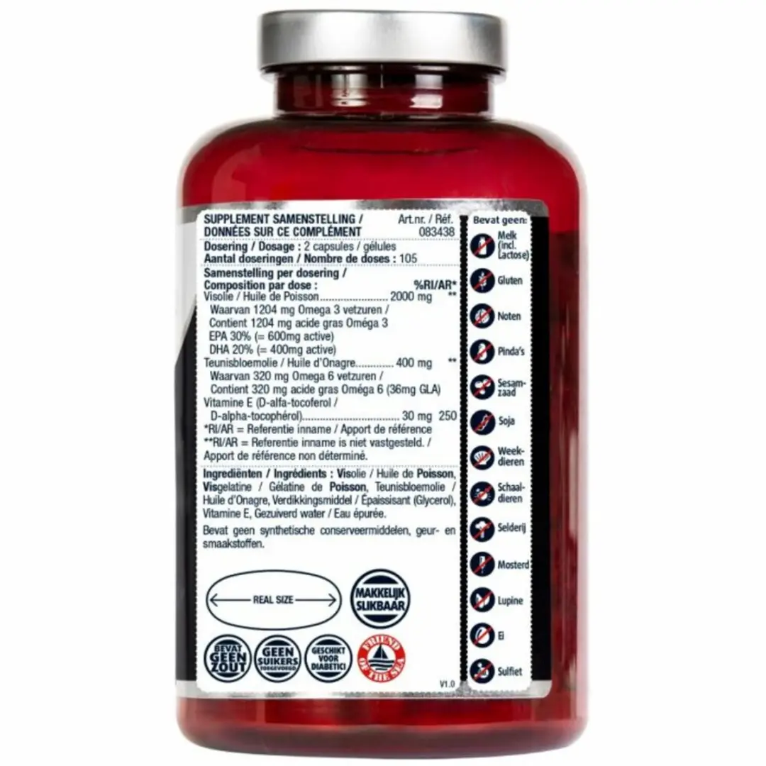 Lucovitaal Visolie Super Omega 3 Maxi XXL