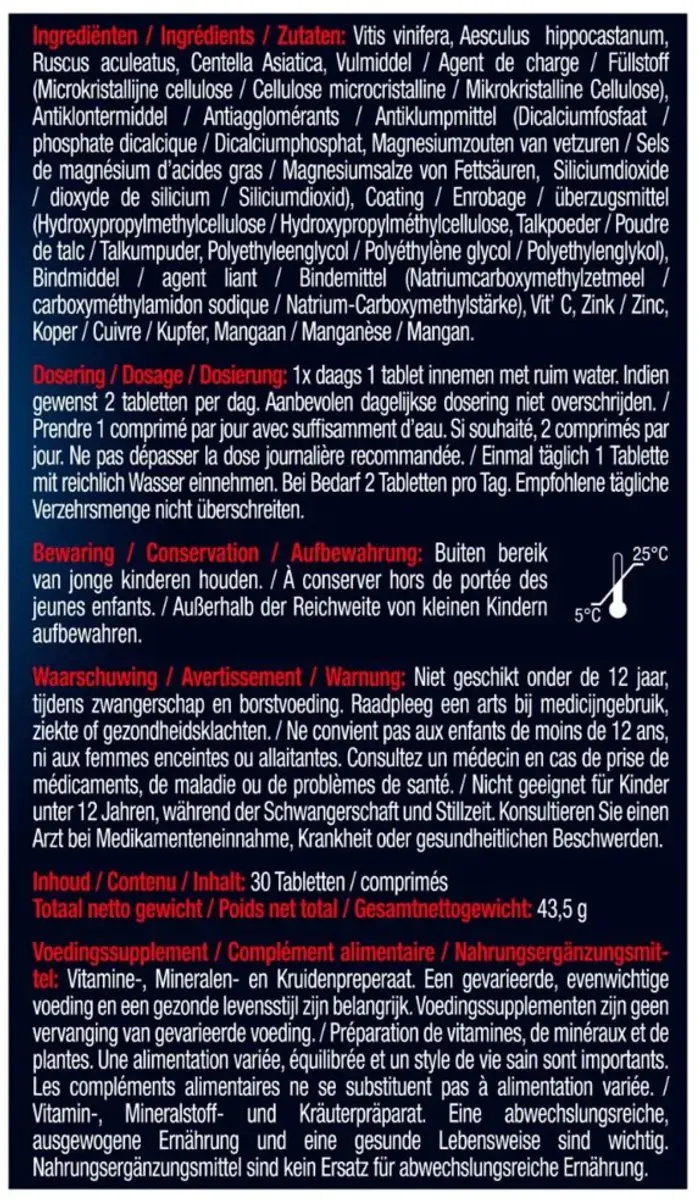 Lucovitaal Benen & Aderen Complex 60 Tabletten