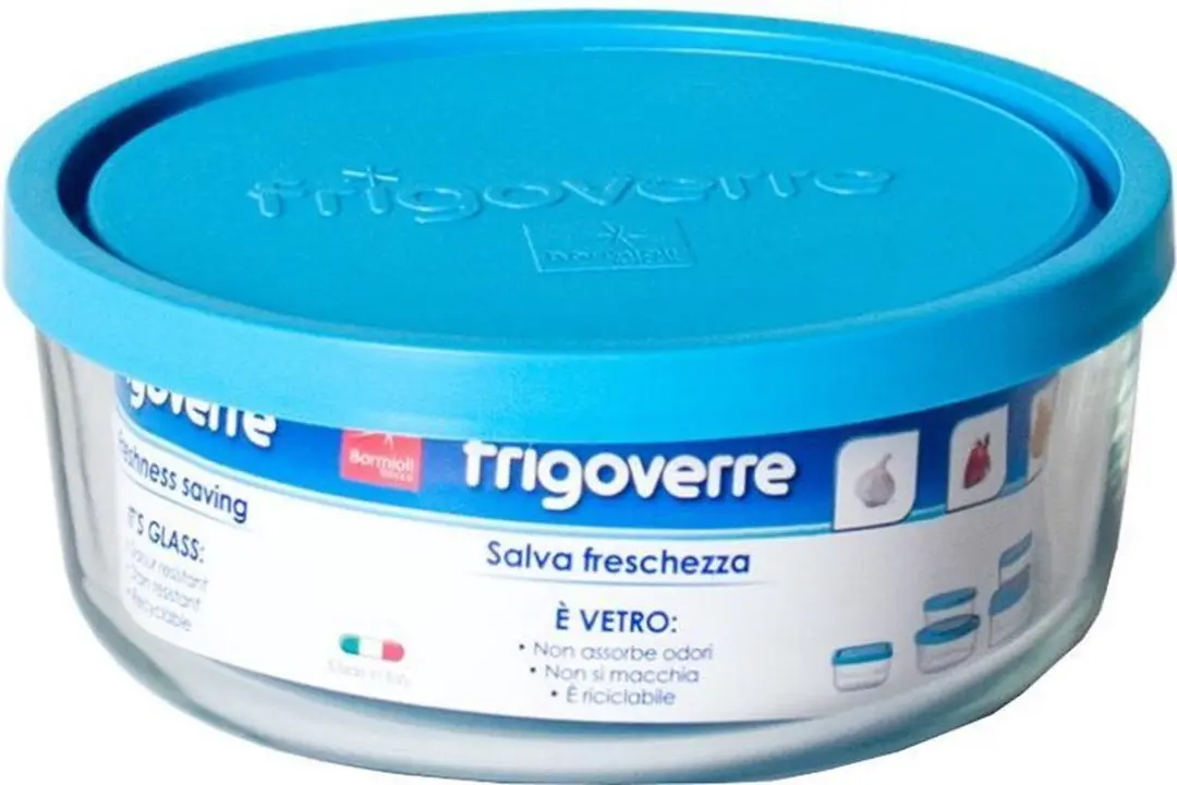 Bormioli Frigoverre Vershouddoos Glas 1.25L - Blauw - Ø18cm