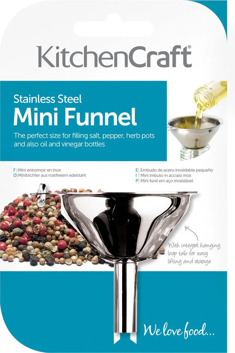 KitchenCraft RVS Mini Trechter - Zilver