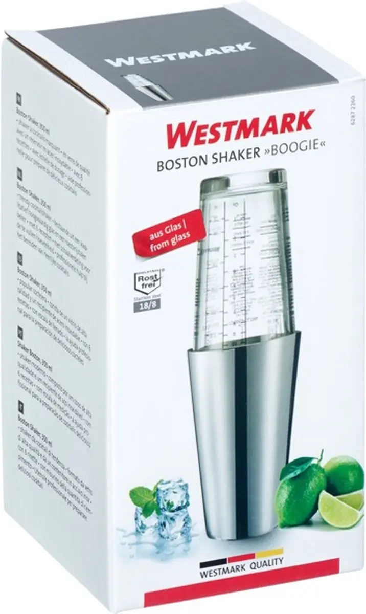 Westmark Boston Shaker Boogie Cocktailshaker 350ml - Zilver