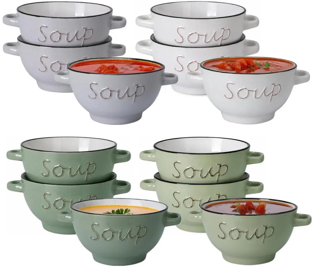 Excellent Houseware Soepkommen Gres 12-delig