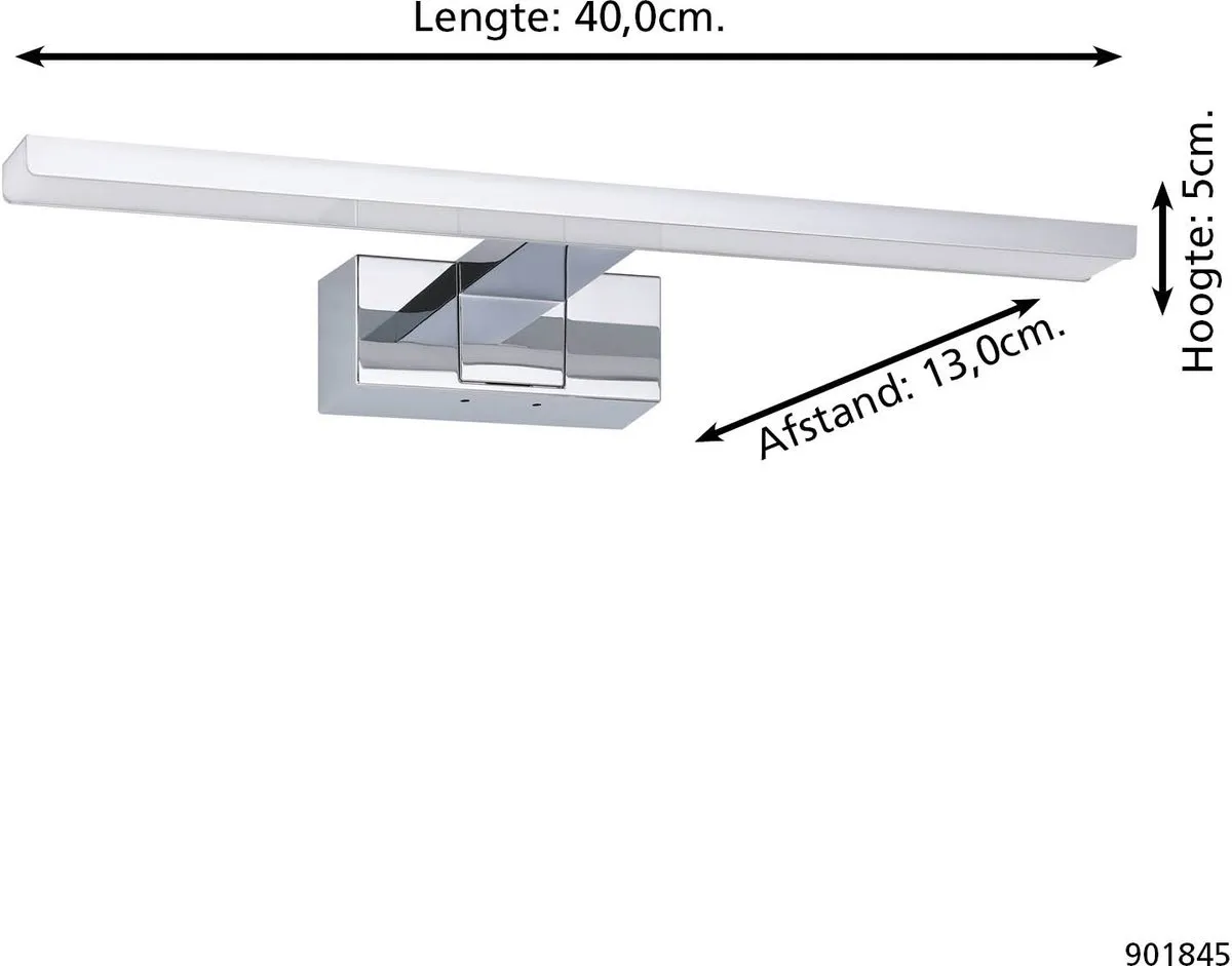 Eglo Conettilla Spiegellamp LED 10W - Chroom/Wit - Instelbaar 3065K