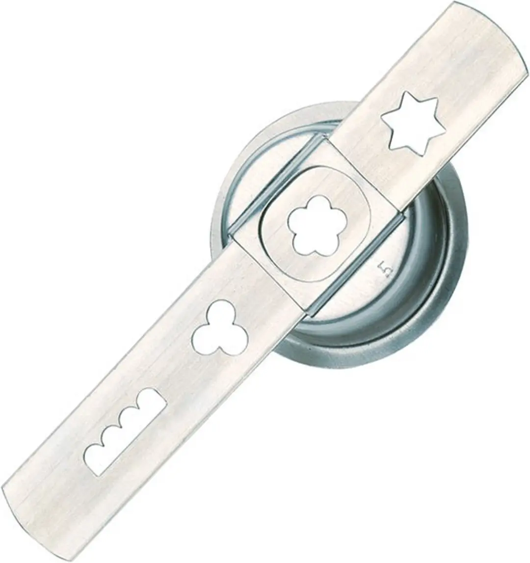 Westmark Opzetstuk Koekjes 2-delig - Vleesmolen Accessoire - Zilver