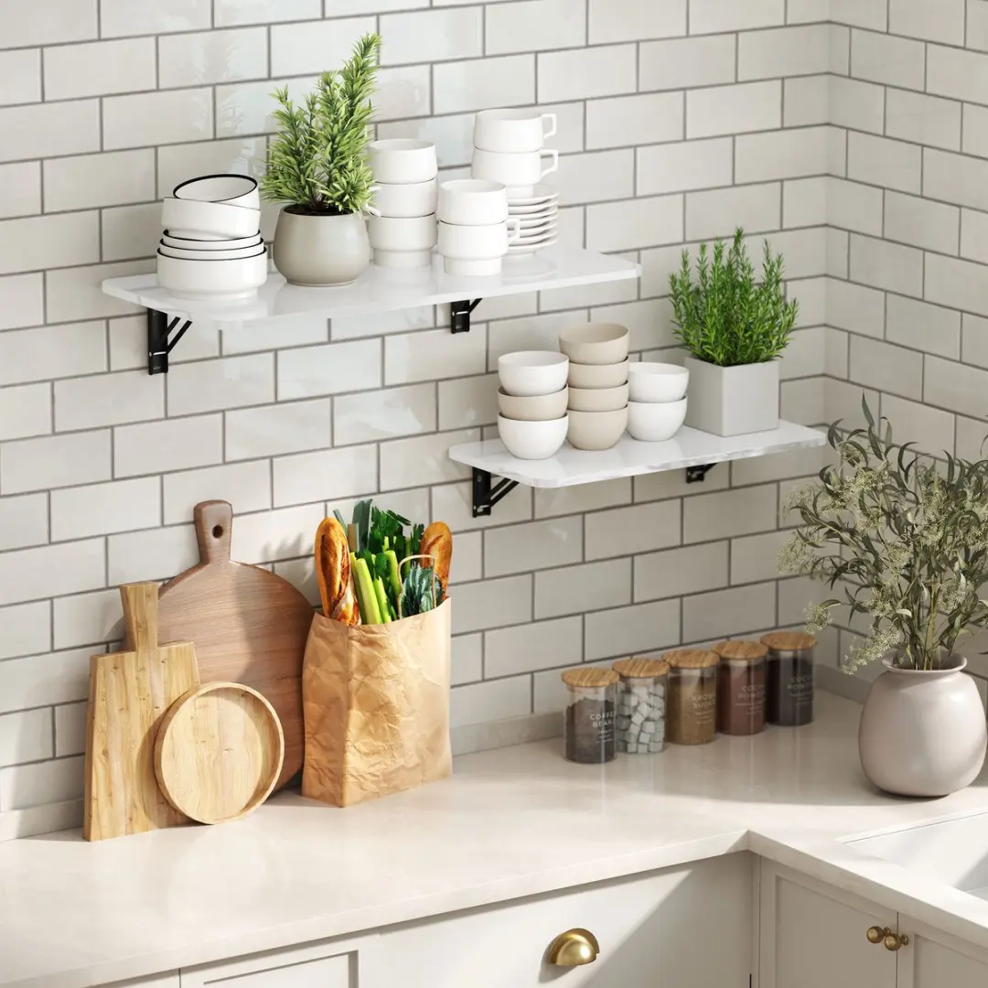 Homcom Keukenpotrek MDF 80x40x16,5cm - Wit