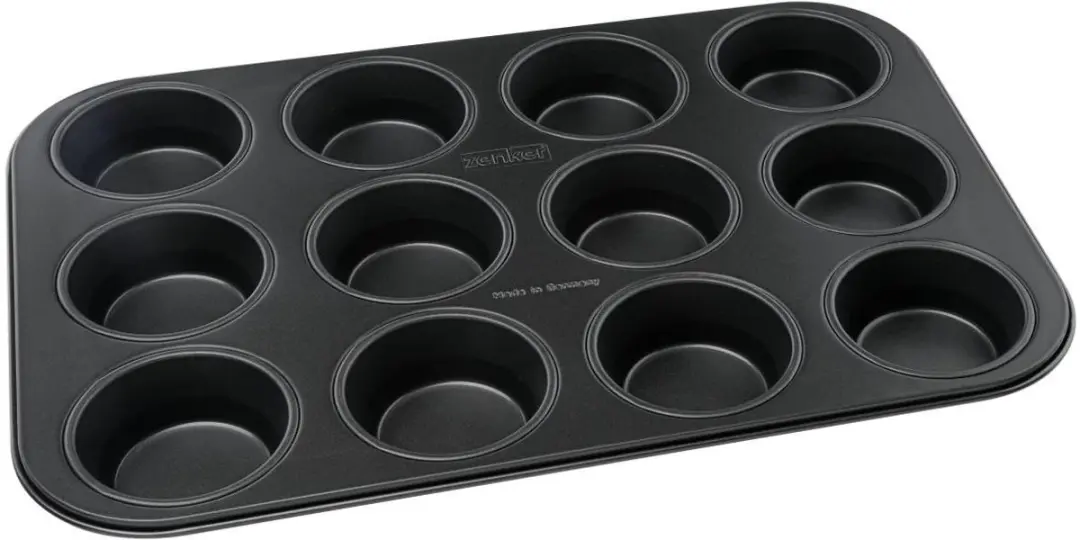 Zenker Muffinvorm 12 Holtes 38x26cm - Zwart