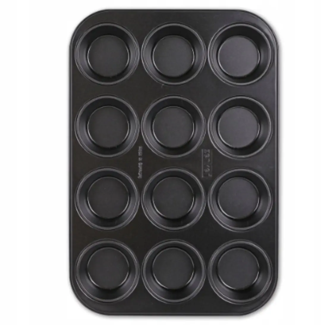 Zenker Muffinvorm 12 Holtes 38x26cm - Zwart