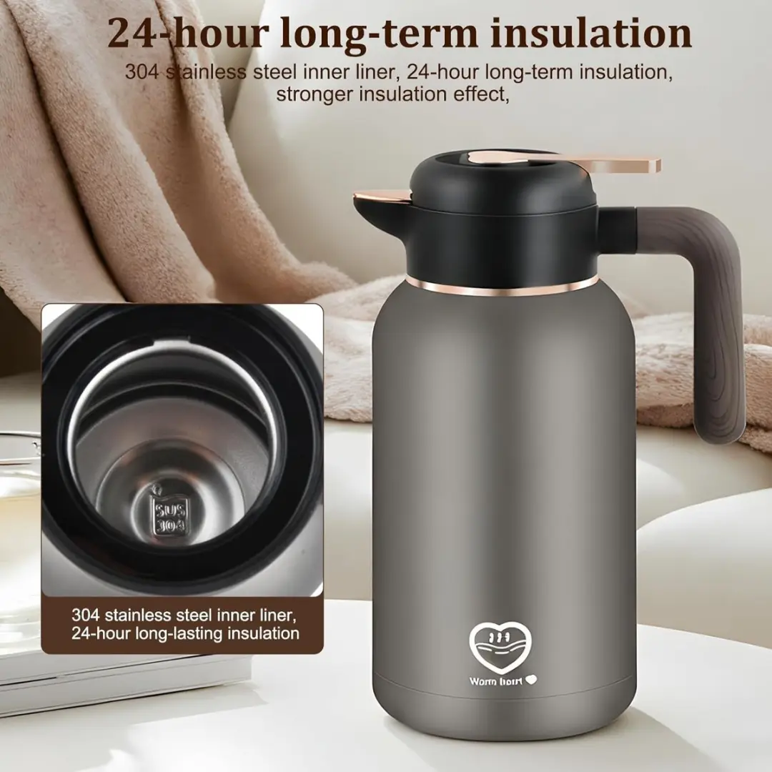 ECTEATOY 2L RVS Thermosfles - 24 Uur Isolatie - ZWJXYR