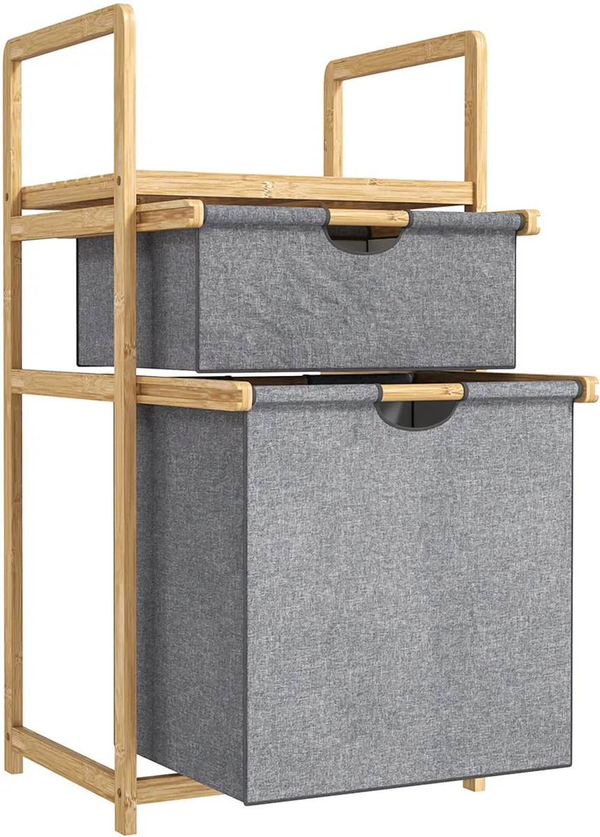 Homcom Wasmand Bamboe 44x34x84,5cm
