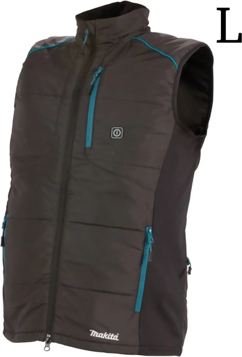 Makita DCV202ZL Verwarmd Vest 18V - L - Zwart