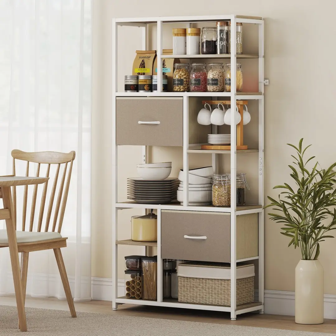Homcom Opbergplank 72,5x30x150cm - Eiken
