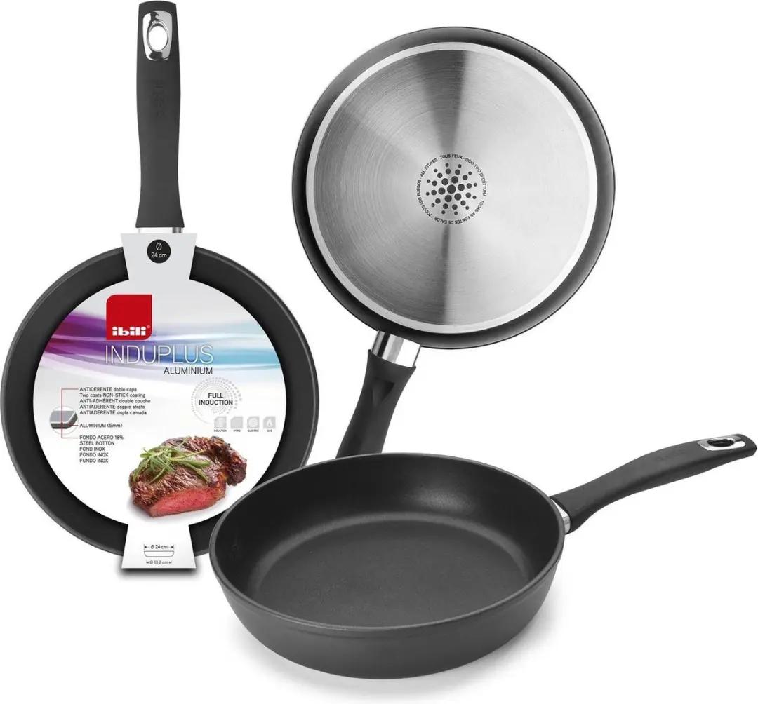 Ibili Koekenpan Induplus 28cm - Gietaluminium Zwart