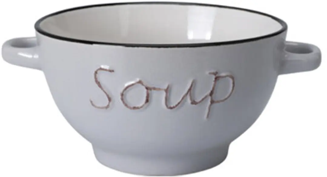 Excellent Houseware Soepkommen Gres 500ml - 8 Stuks - Wit