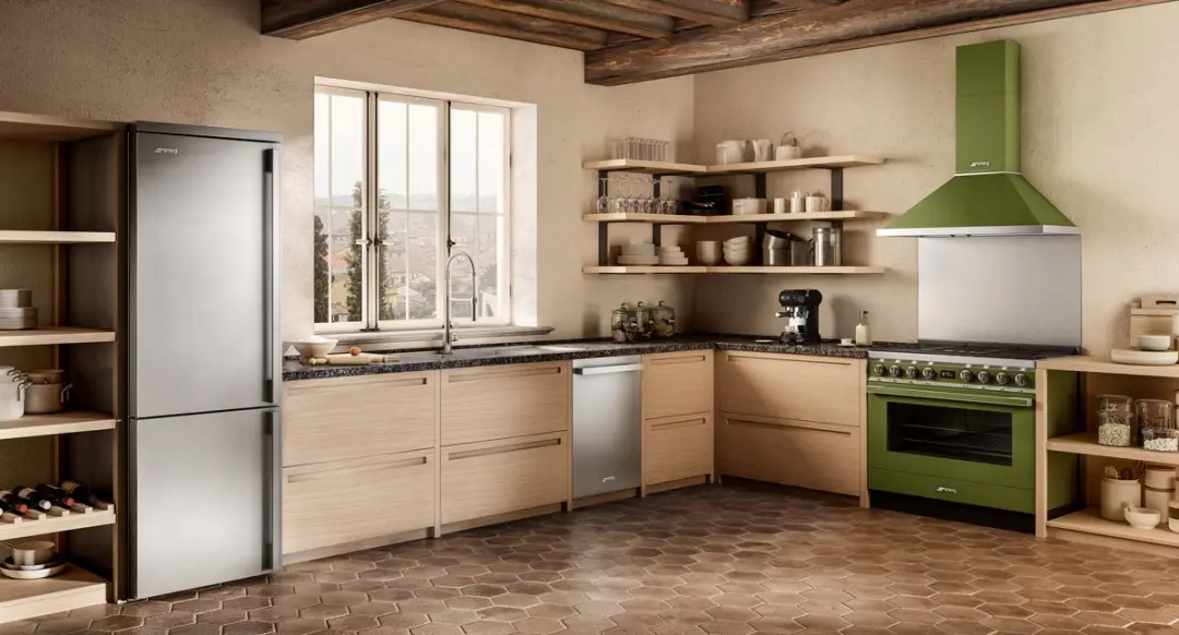 Smeg KPF9OG Afzuigkap Groen - 630 m³/u