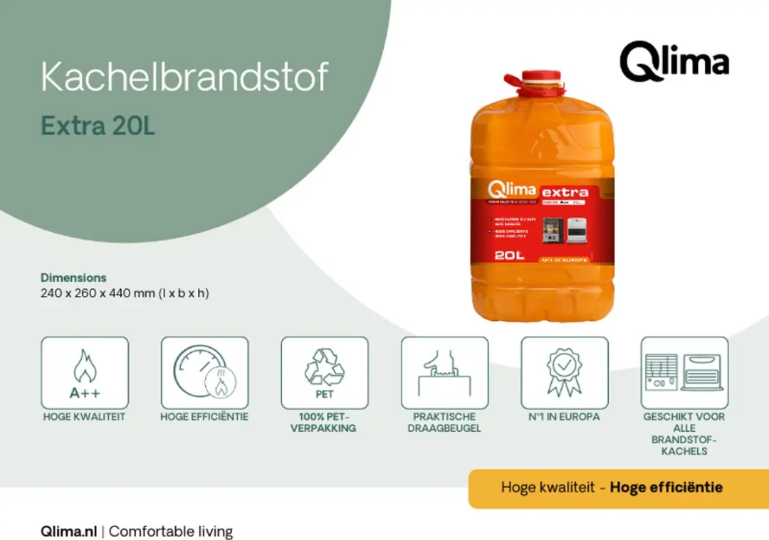 Qlima Extra 20L Brandstof - 20 Liter