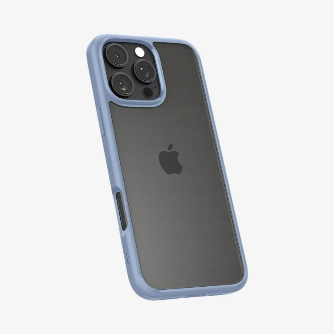 Spigen Crystal Hybrid 8809971229654 Hoesje - iPhone 16 Pro Max - Transparant Blauw