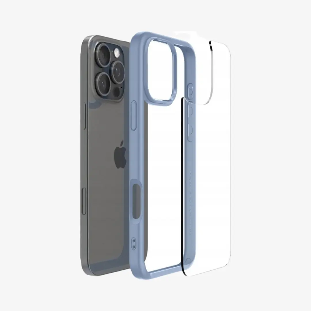 Spigen Crystal Hybrid 8809971229654 Hoesje - iPhone 16 Pro Max - Transparant Blauw