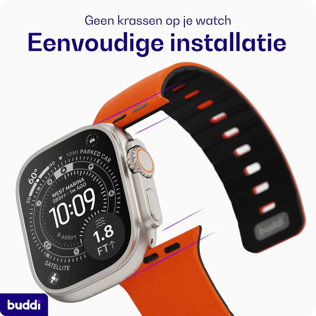 Buddi Luno Magnetisch Apple Watch Bandje - 38/42mm - Oranje