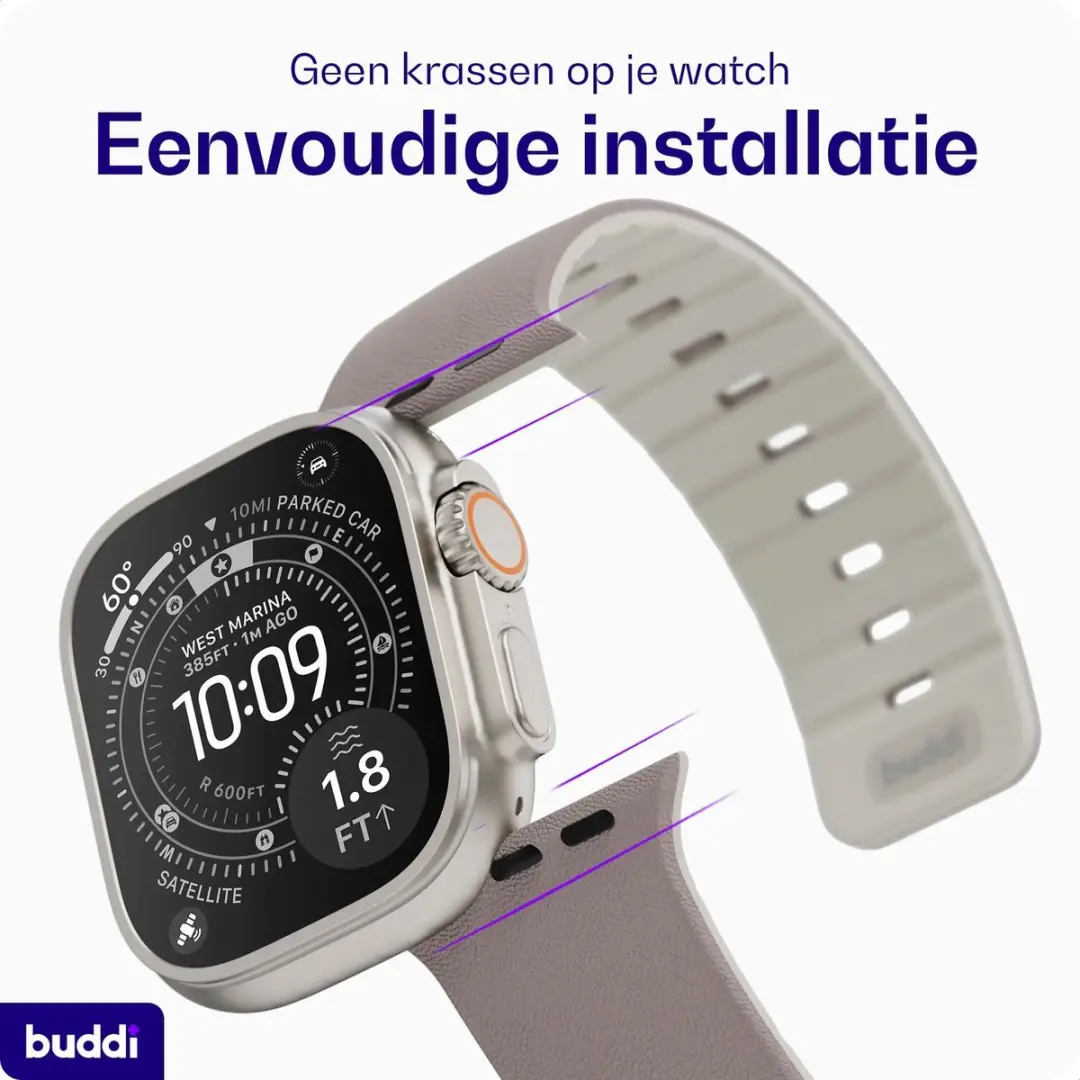 Buddi Luno Magnetisch Apple Watch Bandje 38-42mm - Taupe