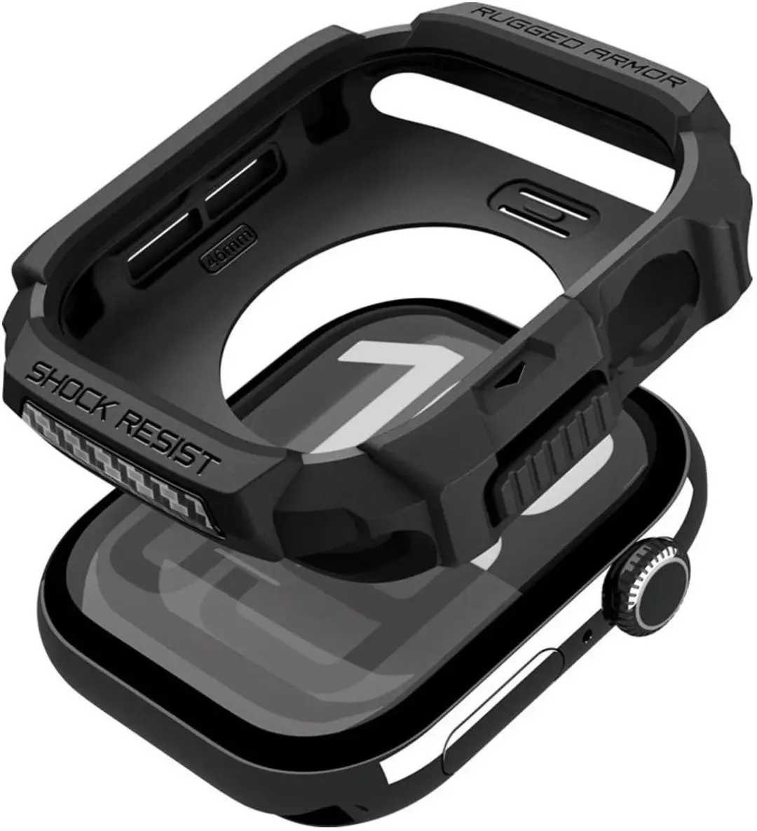 Spigen Rugged Armor 2 Hoesje Apple Watch 10/11 46mm - Matte Zwart