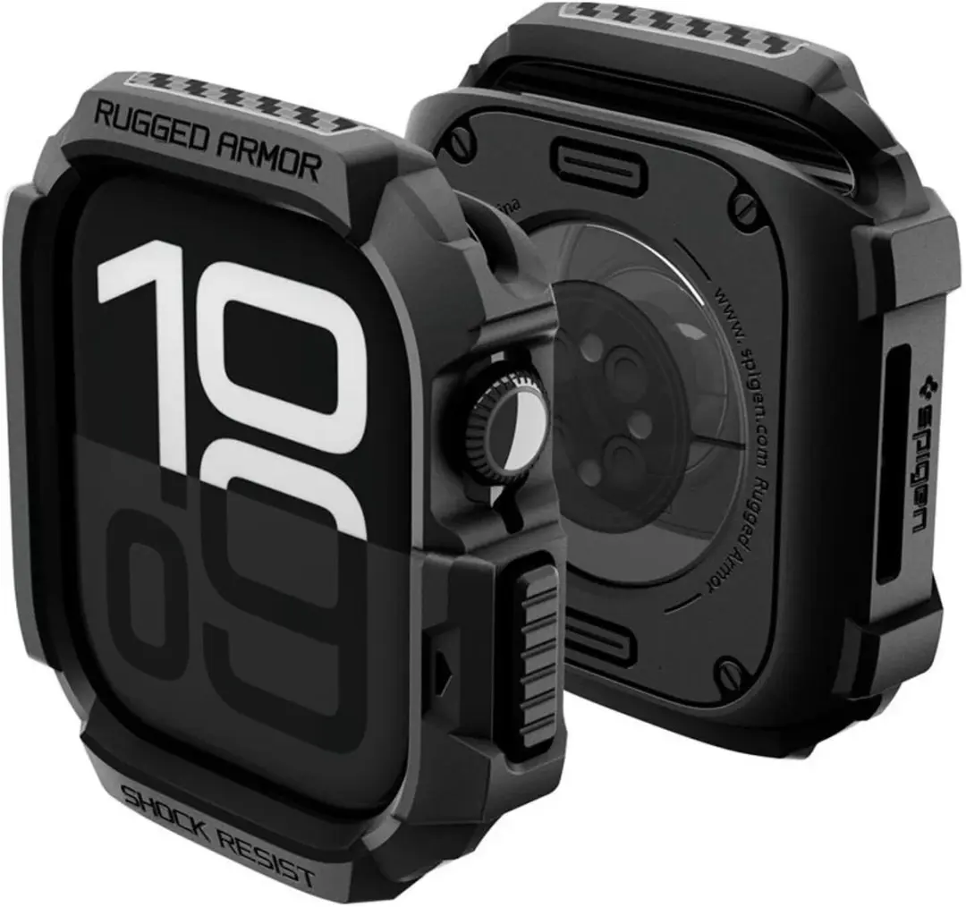 Spigen Rugged Armor 2 Hoesje Apple Watch 10/11 46mm - Matte Zwart