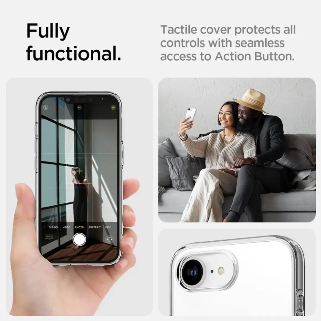Spigen Crystal Flex MagFit Hoesje iPhone 16/17 - Transparant Wit