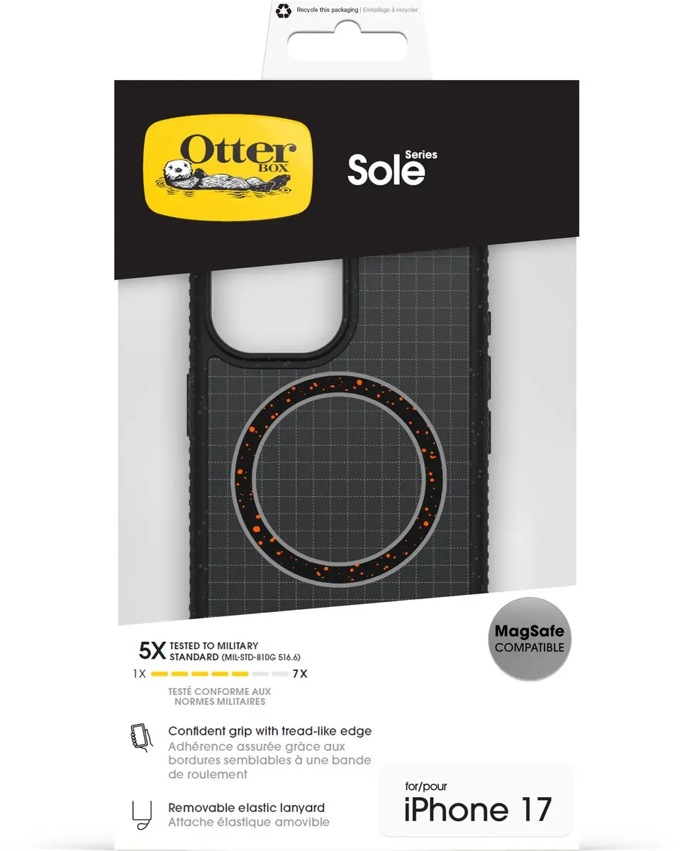 OtterBox Sole Series 77-99396 Hoesje iPhone 17 - MagSafe - Gerecycled - Night Raid Zwart