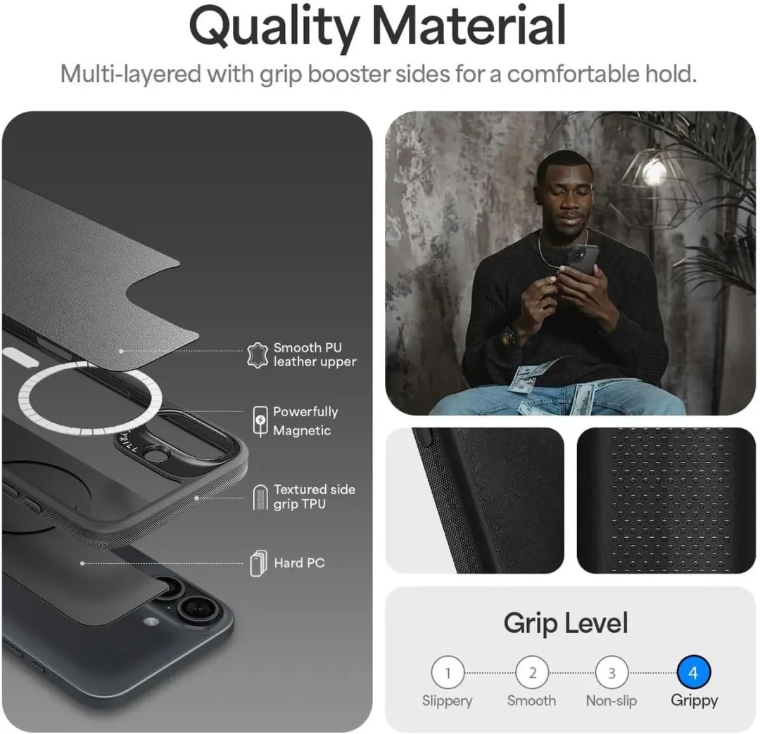 Spigen Cyrill Kajuk Mag Hoesje ACS08402 - iPhone 16 Plus - Zwart - afbeelding 6 van 6