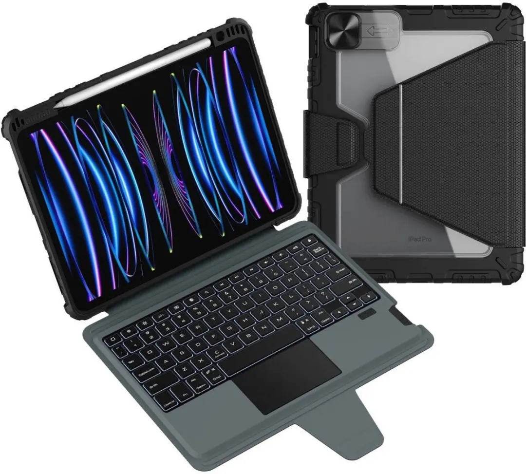Nillkin Bumper Link 57983121331 Hoesje iPad Air/Pro 11 - Verlicht Toetsenbord - Zwart