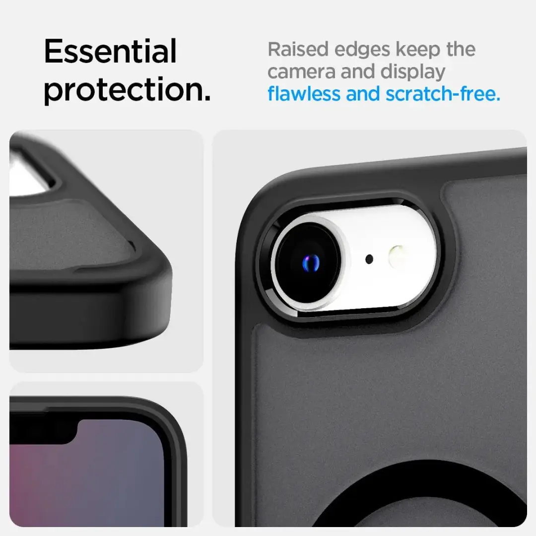 Spigen Crystal Hybrid MagFit iPhone 16e Hoesje - Frosted Zwart