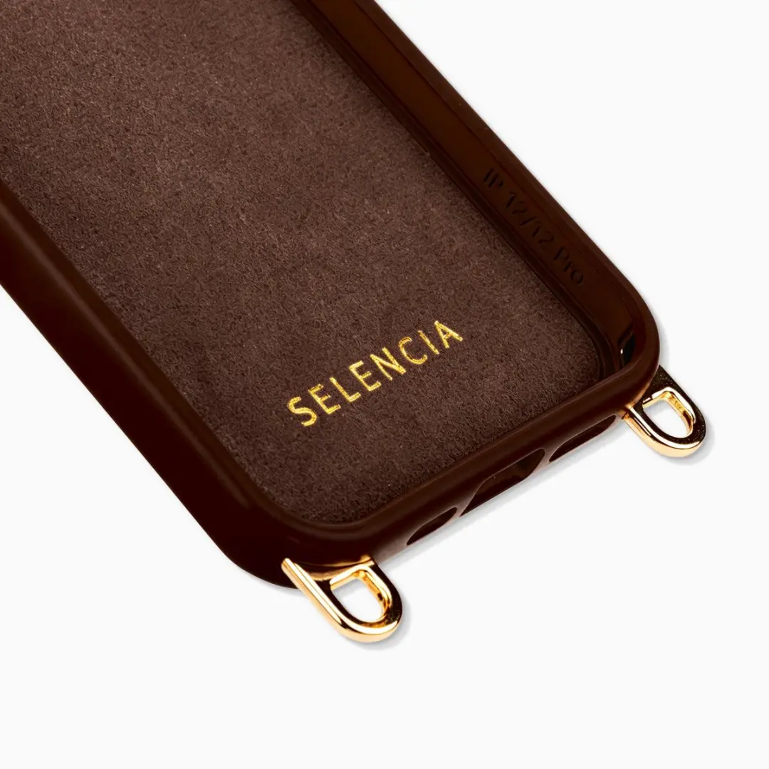 Selencia Hoesje iPhone 12 Pro/12 Rivièra Choco Brown - MagSafe - afbeelding 6 van 6