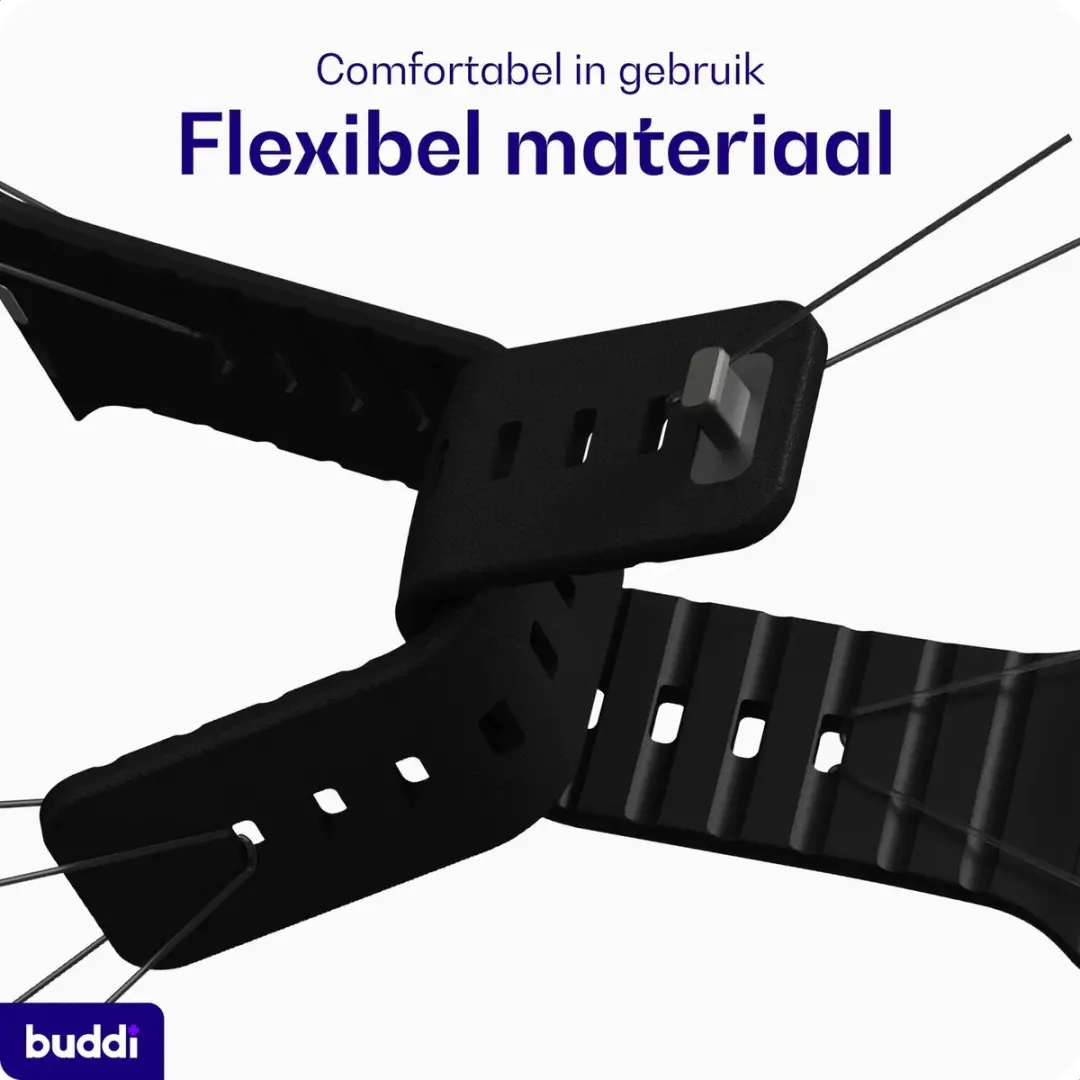 Buddi Luno Magnetisch Apple Watch Bandje 49/46/45/44mm - Zwart