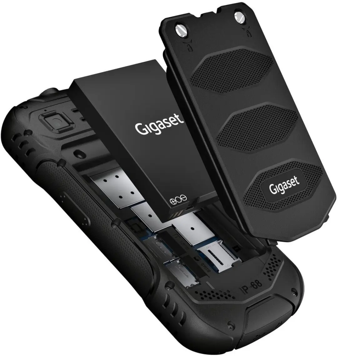 Gigaset GLX8 Active Telefoon & Portofoon 4G - Zwart