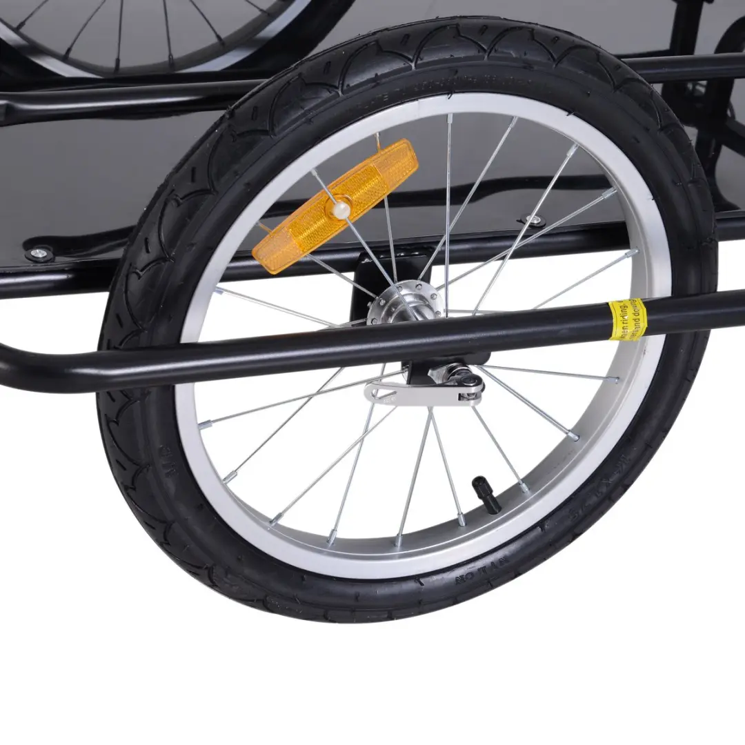 Homcom Opvouwbare Fietskar - Zwart - afbeelding 4 van 6