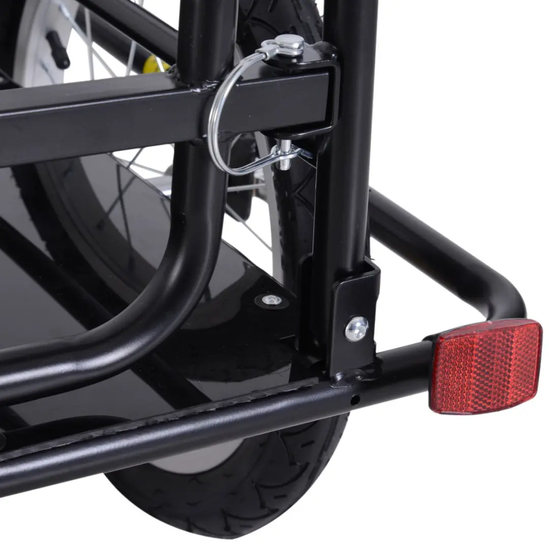 Homcom Opvouwbare Fietskar - Zwart - afbeelding 3 van 6