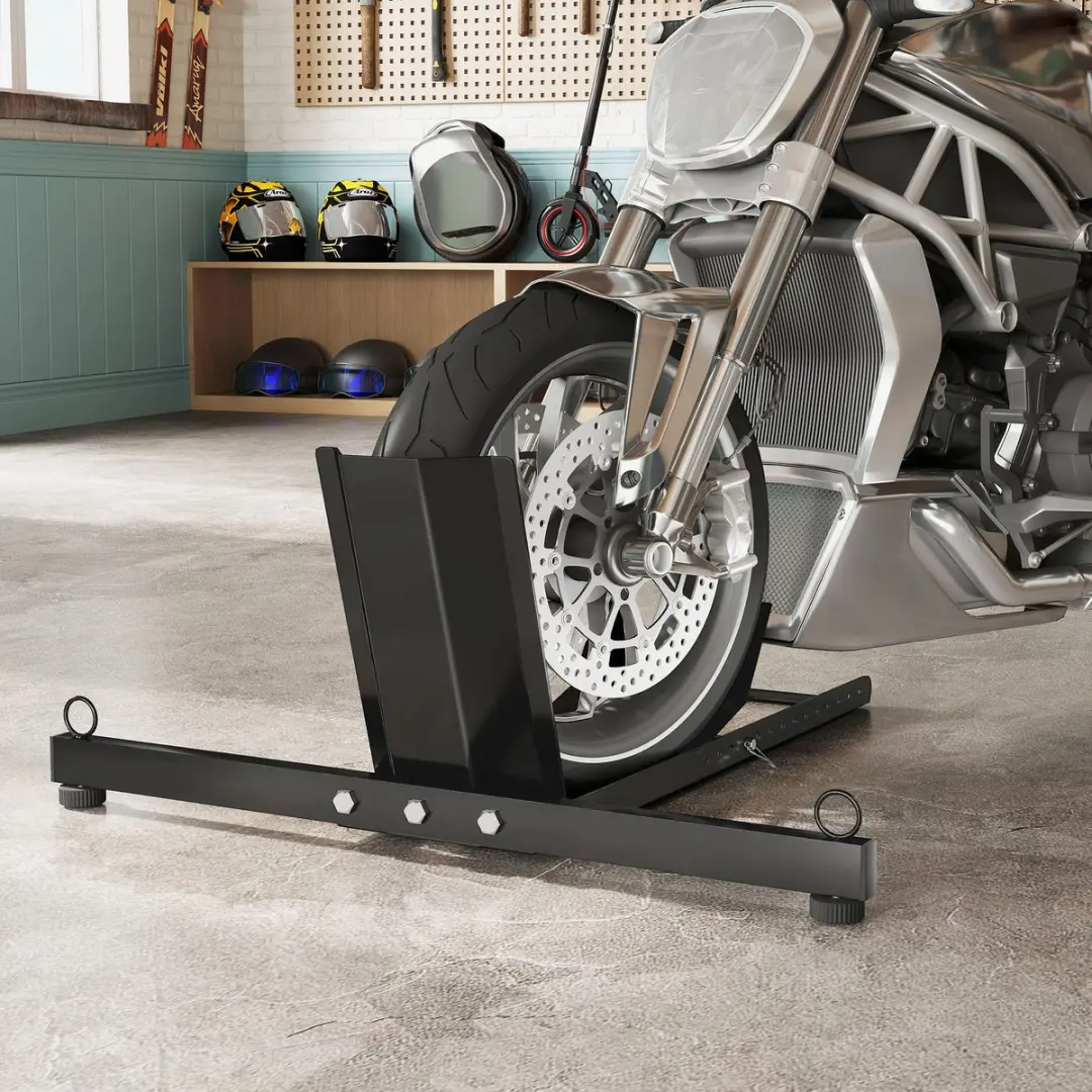Homcom Motorwielblok 93x90x40cm - Staal - Zwart