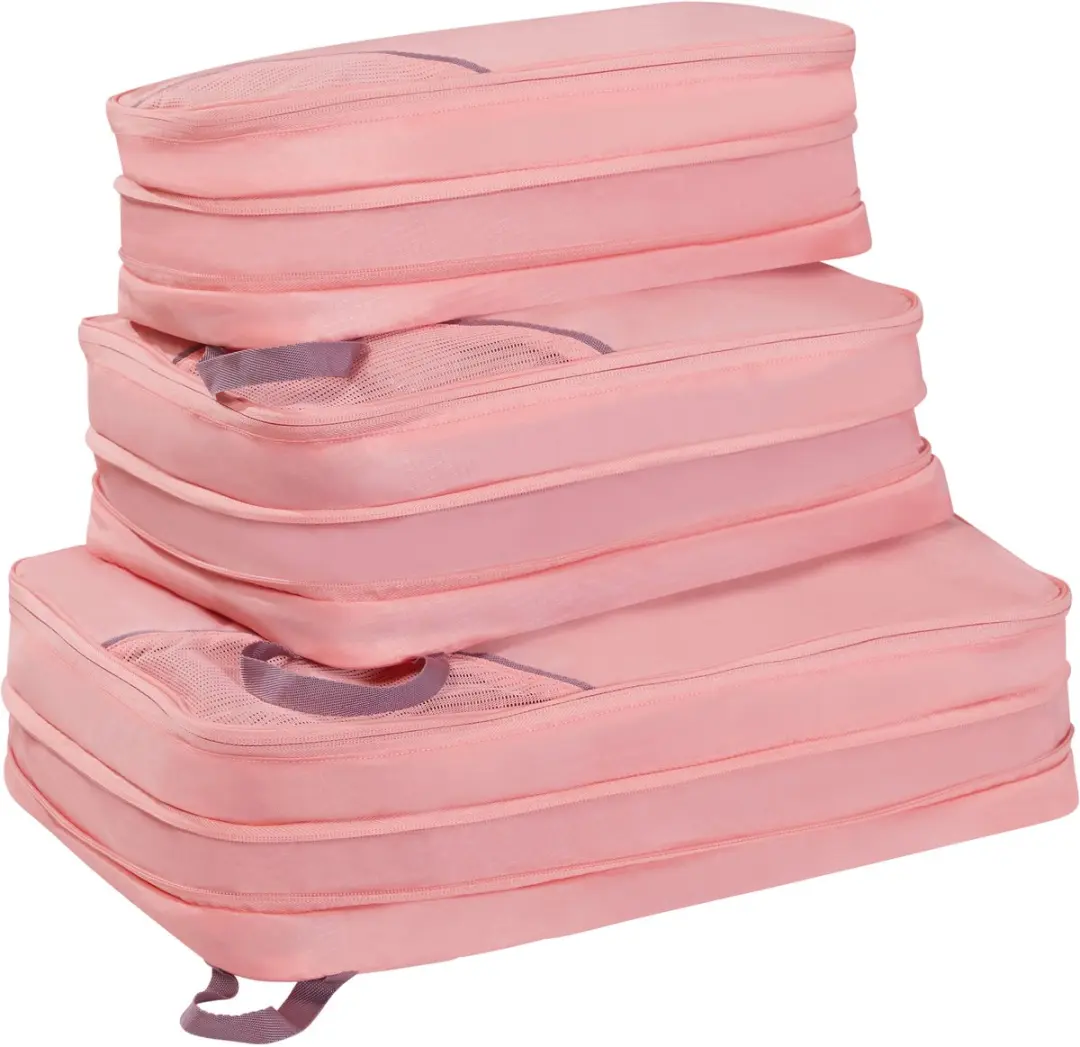 American Tourister Packing Cube Set S/M/L - 3 Stuks - 45x34x11cm - Pink Mauve - afbeelding 4 van 6