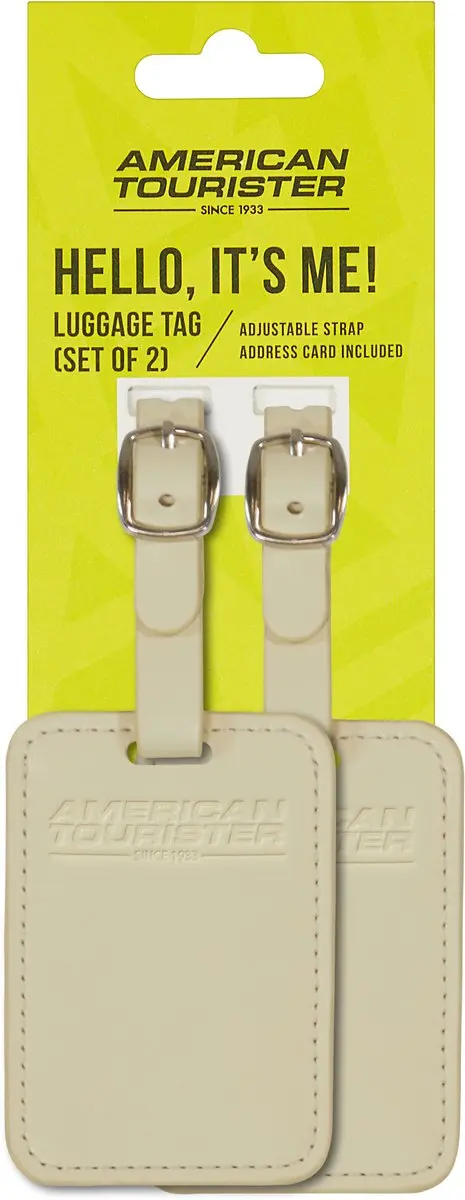 American Tourister Bagage Label Coconut Sand - 2 Stuks