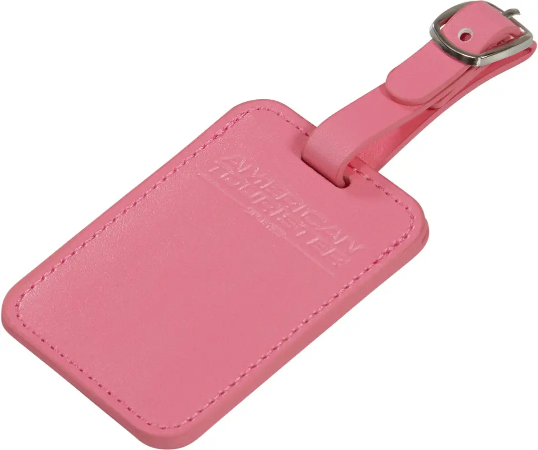 American Tourister Bagage Labels Pink Glitch - 2 Stuks