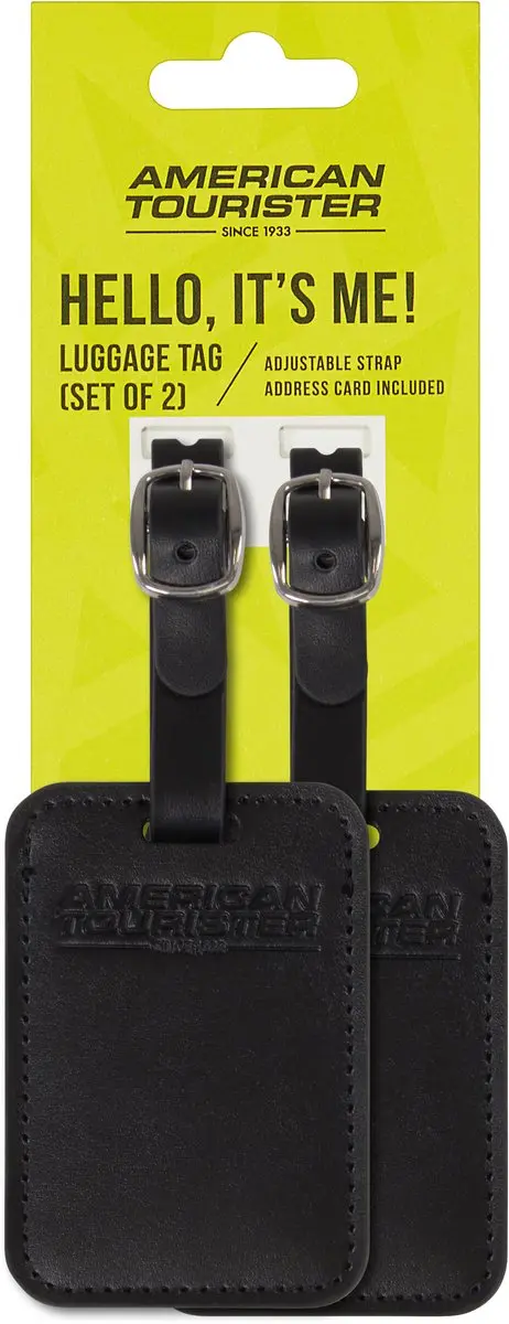 American Tourister Bagage Labels - 2 Stuks - Zwart