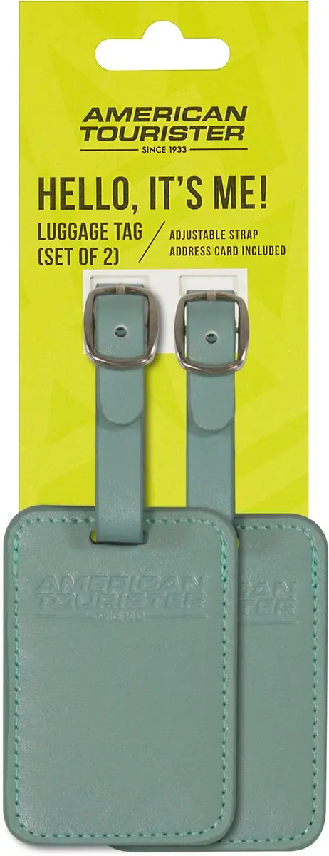 American Tourister Bagage Labels - 2 Stuks Iceberg Green