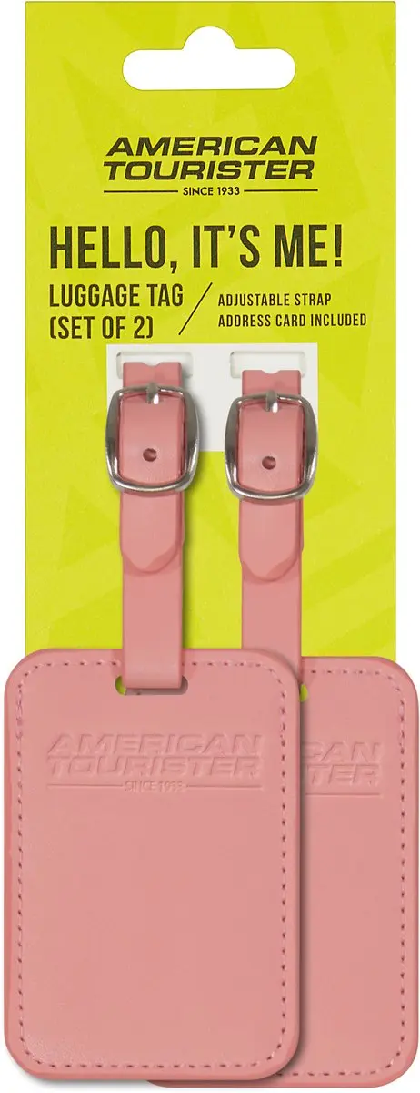 American Tourister Bagage Labels - 2 Stuks - Solar Pink